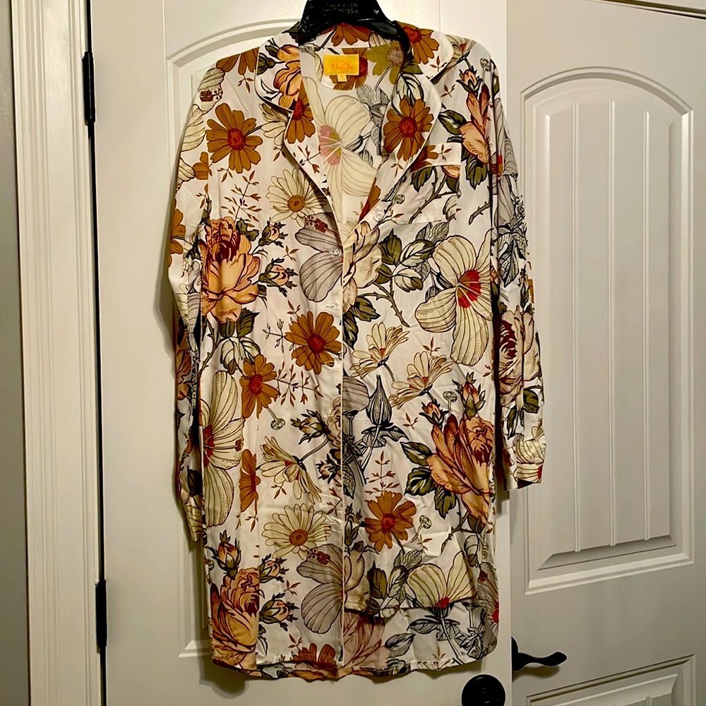 Button up long sleeve rayon shirt